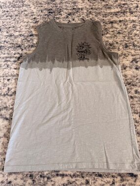 Cat & Jack Gray Two-Tone Tank Top with Skate Sun Graphic